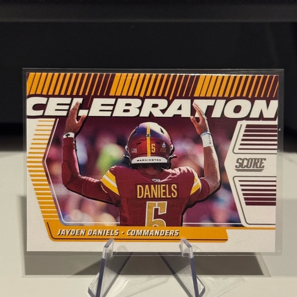 🔥 2025 Jayden Daniels Panini Score Celebration Card. Washington commanders